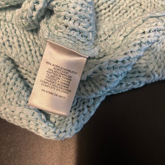 Sigrid Olsen Sport Womens Small Scoop Neck Sleeveless Knit Tank Top aqua Blue - Picture 6 of 6